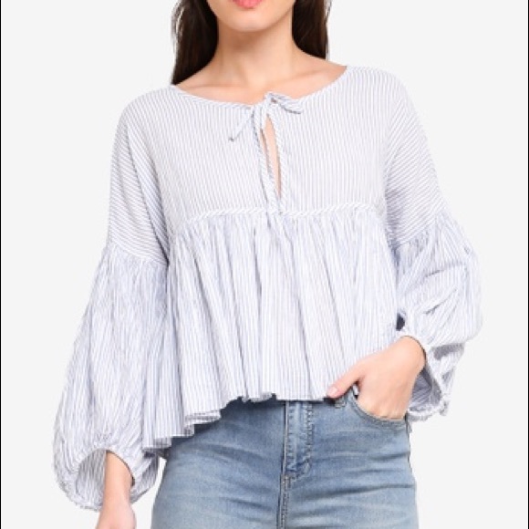 beaumont mews cropped peasant top
